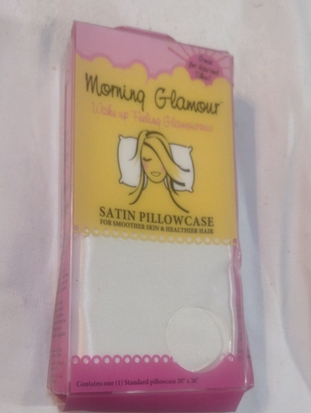 White Satin Pillowcase - Gentle Hair & Skin Care